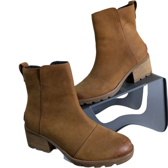 Sorel Cate Chelsea Ankle Booties Womens 6.5 Brown Nubuck Leather Boots NL3917-22 - Picture 11 of 12